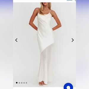 Selfie Leslie White Asymmetrical Dress